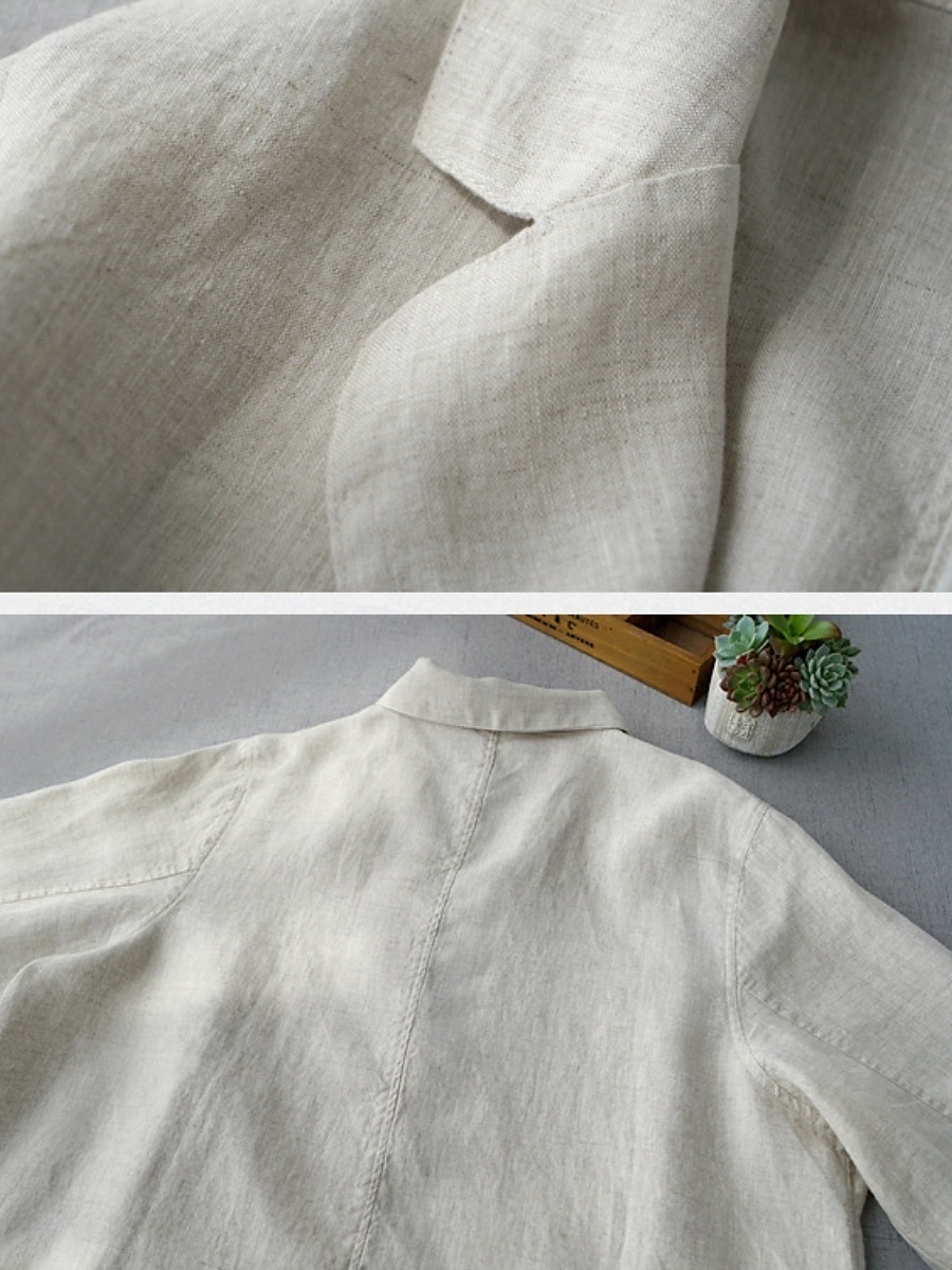 Femmes Blazer Confortable Respirant Avec Poches Boutons Occasionnel Uni Bureau Rue Occasionnel Tenue quotidienne Simple Boutonnage Régulier Col Rabattu Coupe Ample manche longue Vêtements d'extérieur de 2025 ? $30.99 –P3