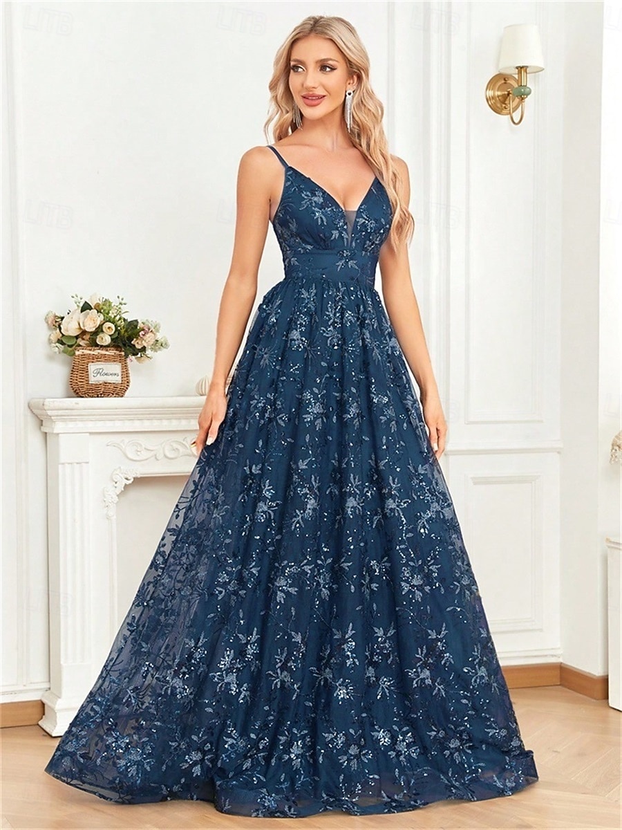 Šaty ve tvaru A pro Quinceanera Elegantní Šaty Formální Svatební Dlouhé bez rukávů V Výstřih Polyester Bez zad s plizé 2025 - $119.99 –P8