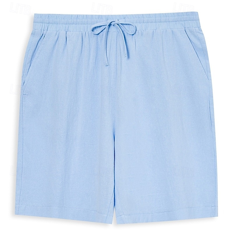 Per uomo Shorts Shorts di Lino Pantaloncini Estivi Shorts da Spiaggia Coulisse Elastico in vita Semplice Comodità Traspirante Lunghezza al ginocchio All'aperto Quotidiano Spiaggia Moda Stile Classico del 2025 a $5.59 –P4