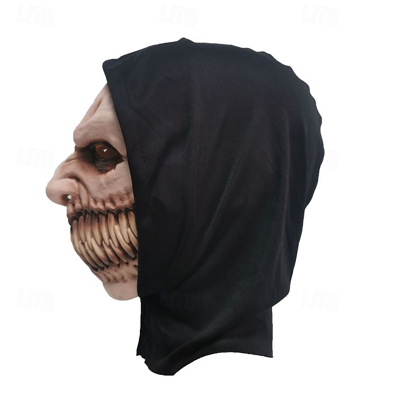Halloween musta hattu torahammas noidan naamio aikuisille realistiset pelottavat puvut lateksi kasvonaamio, kammottava vampyyrivelhon kauhunaamio, aavemainen juhlarekvisiitta 2025 - $29.99 –P4