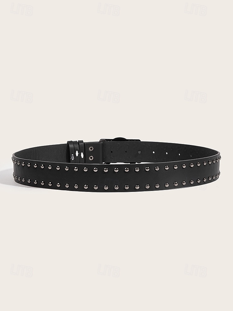 Ceinture en cuir cloutée pour homme avec motif squelette et os croisés, style gothique vintage pour les fêtes d'Halloween, la mode punk et les vêtements décontractés de 2025 ? $11.99 –P5