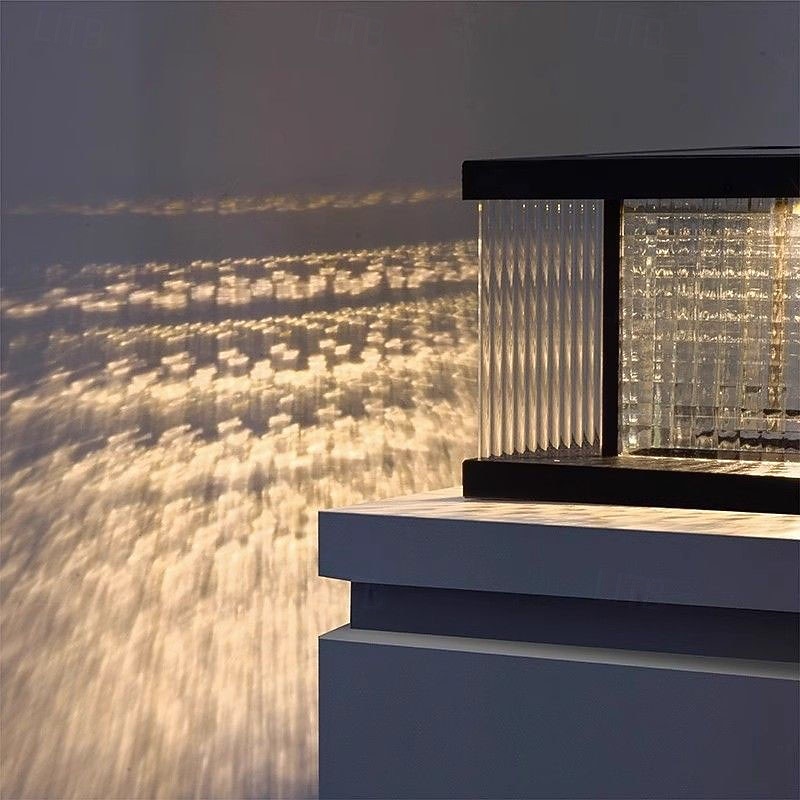 Lámpara de poste para exteriores, moderna lámpara de columna de metal para entrada de patio con carcasa de acero inoxidable, 110-240 V, 20 W 2026 - $331.89 –P3