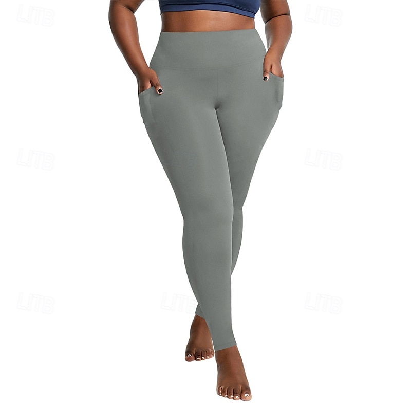 Per donna leggings da pilates pantaloni sportivi Leggings da yoga Tasca Leggero Pilates Palestra Corsa Pantaloni Nero Rosa polverosa Borgogna Spandex Taglie Forti Gli sport Abbigliamento sportivo del 2025 a $18.49 –P4