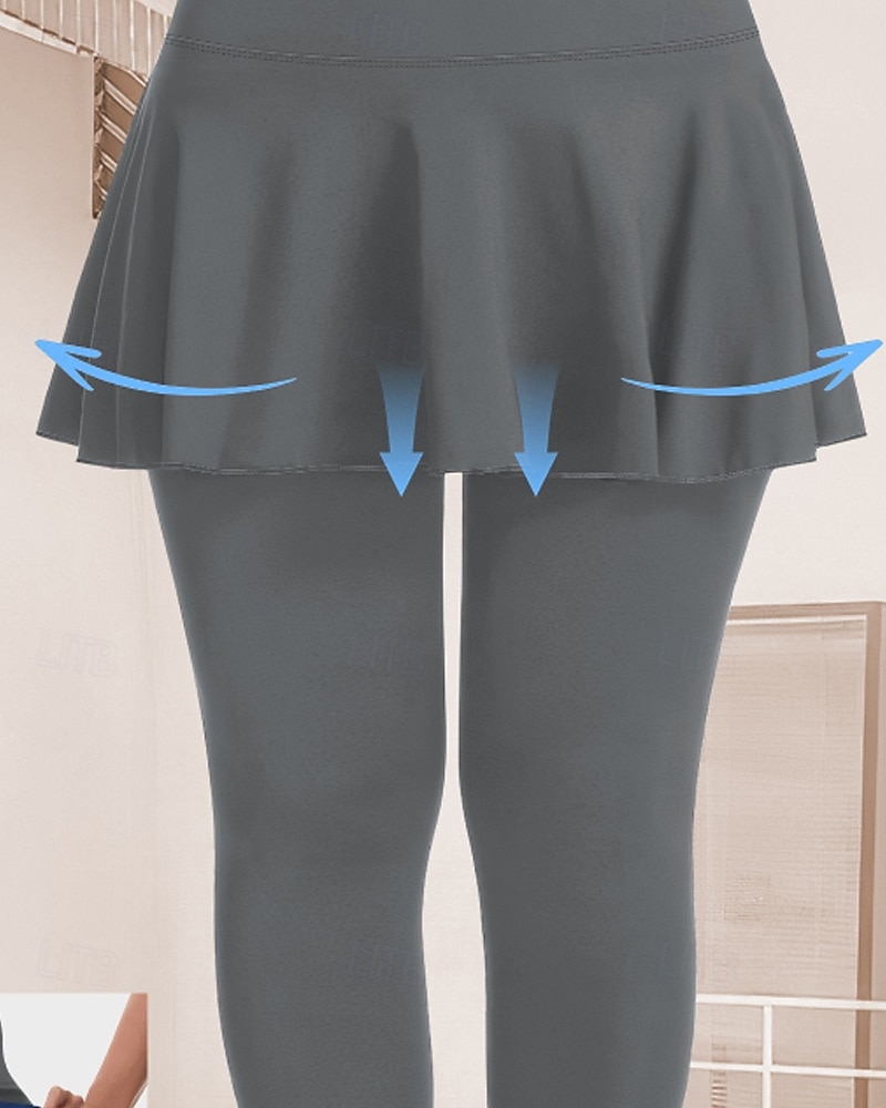 Mujer mallas de pilates pantalones deportivos Mallas Leggings de Yoga Bolsillo Ligero Pilates Gimnasio Corriendo Pantalones Color sólido Gris oscuro Negro Borgoña Talla Grande Deportes Ropa de Deporte 2025 - $22.99 –P12