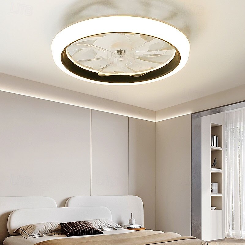 Led Ultra-Thin Ceiling Lamps Fan With Light Modern Living Room Lights Bedroom Lamp With Remote Control 2025 - SGD S$334.34 –P7