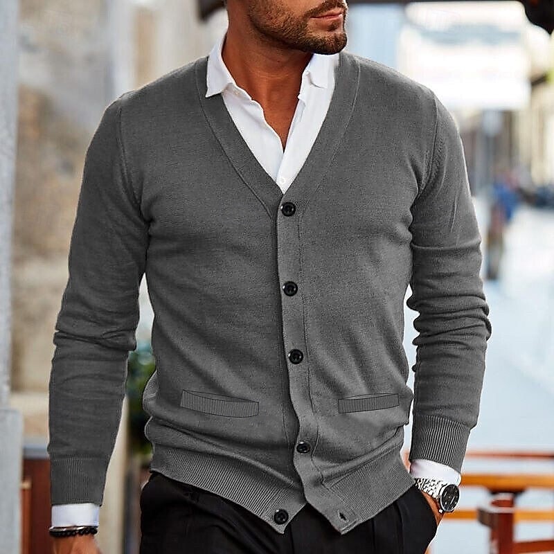 Herren Pullover Strickjacke Kurzer Pullover Gerippt Stricken Normale Oberteile Gestrickt Einfach V Ausschnitt Aufwärmen Moderne zeitgenössische Lässig Alltagskleidung Bekleidung Frühling & Herbst 2025 - $34.99 –P3