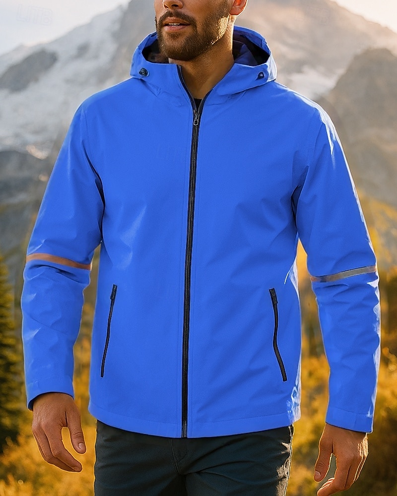 Men's Hiking Jacket Winter Coat Sport Jacket Outdoor Fleece Lining Waterproof Quick Dry Lightweight Hiking Outfits Hiking Clothes Winter Autumn / Fall Jacket Tennis Golf Running Solid Color Black 2026 - $61.99 –P6