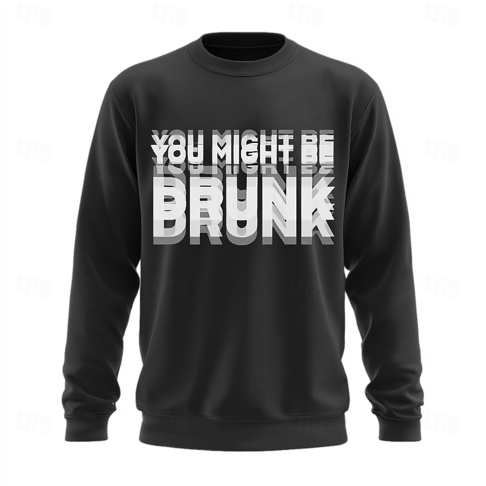 Férfi Grafika Vicces szleng Pulóver Pulóver Kapucnis pulóver Terített nyak Divat 3D nyomtatás Fekete Rubin Crewneck 3D Minden évszak Tervező 2025 - $26.99 –P1
