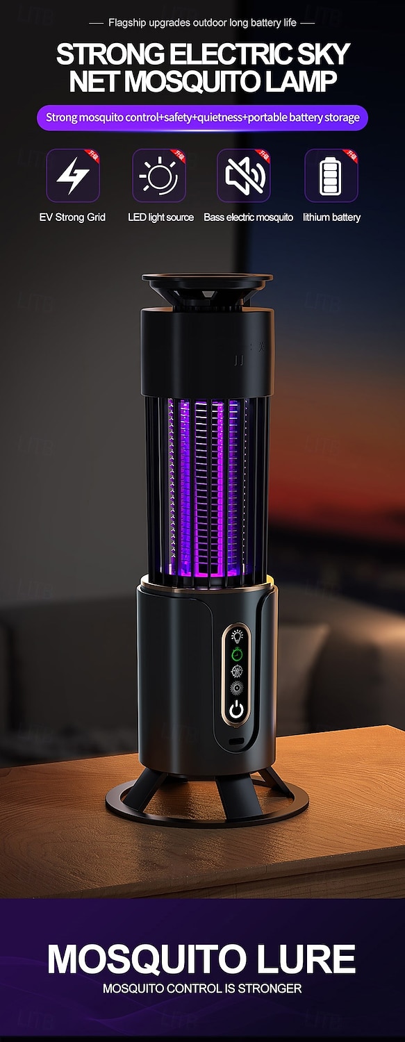 Mosquito Killer Lamp Insect Fly Trap Camping Lantern USB Timing Electric Mosquito Swatter Outdoor Insect Killer Repellent 2026 - $27.99 –P1