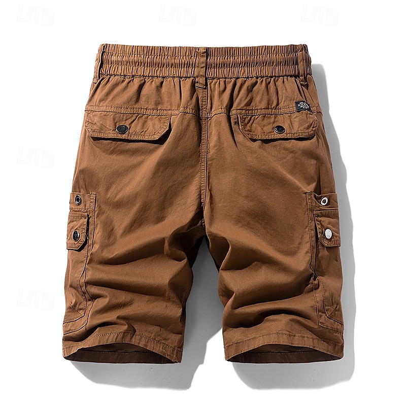 Per uomo Pantaloncini cargo Shorts Pantaloncini Estivi Coulisse Elastico in vita Multi-tasche Semplice Comodità Indossabile Lunghezza al ginocchio All'aperto Sport Quotidiano Moda Casual Nero Cachi del 2025 a $34.99 –P2