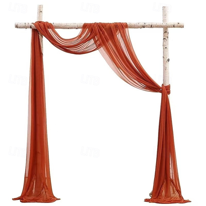 20FT Mesh Tulle Fabric, Silky Wrinkle-Resistant Chiffon Sheer Drapery for Wedding Decor, Bridal Canopy, Event Backdrop, Festival, and Arch Drapes 2025 - $17.49 –P17