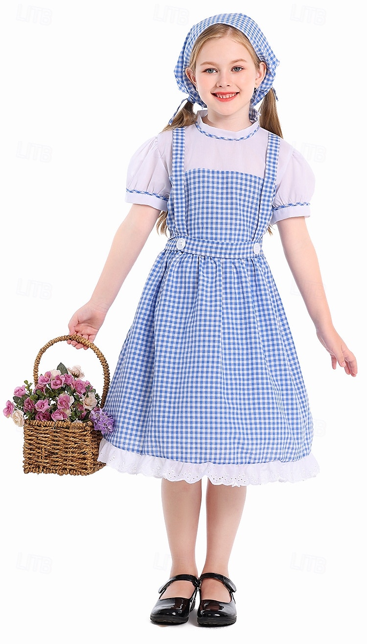 Čaroděj ze země Oz Pohádka Dorothy Šaty Úbory Kostým Postavy z pohádek tradiční Filmové kostýmy for Dívčí Dětské předvečer Všech svatých Karneval Světový den knihy Výkon Vzdělávací převlékán 2025 - $36.99 –P4