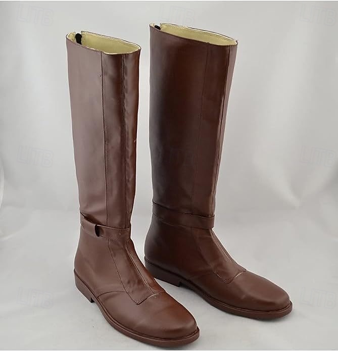 Mittelalterlich Renaissance Schuhe Stiefel Kniehohe Stiefel Pirat Wikinger Kreuzritter Kostüm Herren Unisex Keltisch Seeräuber Halloween Maskerade Party & Abend LARP Renaissance-Messe Erwachsene 2025 - $58.99 –P3