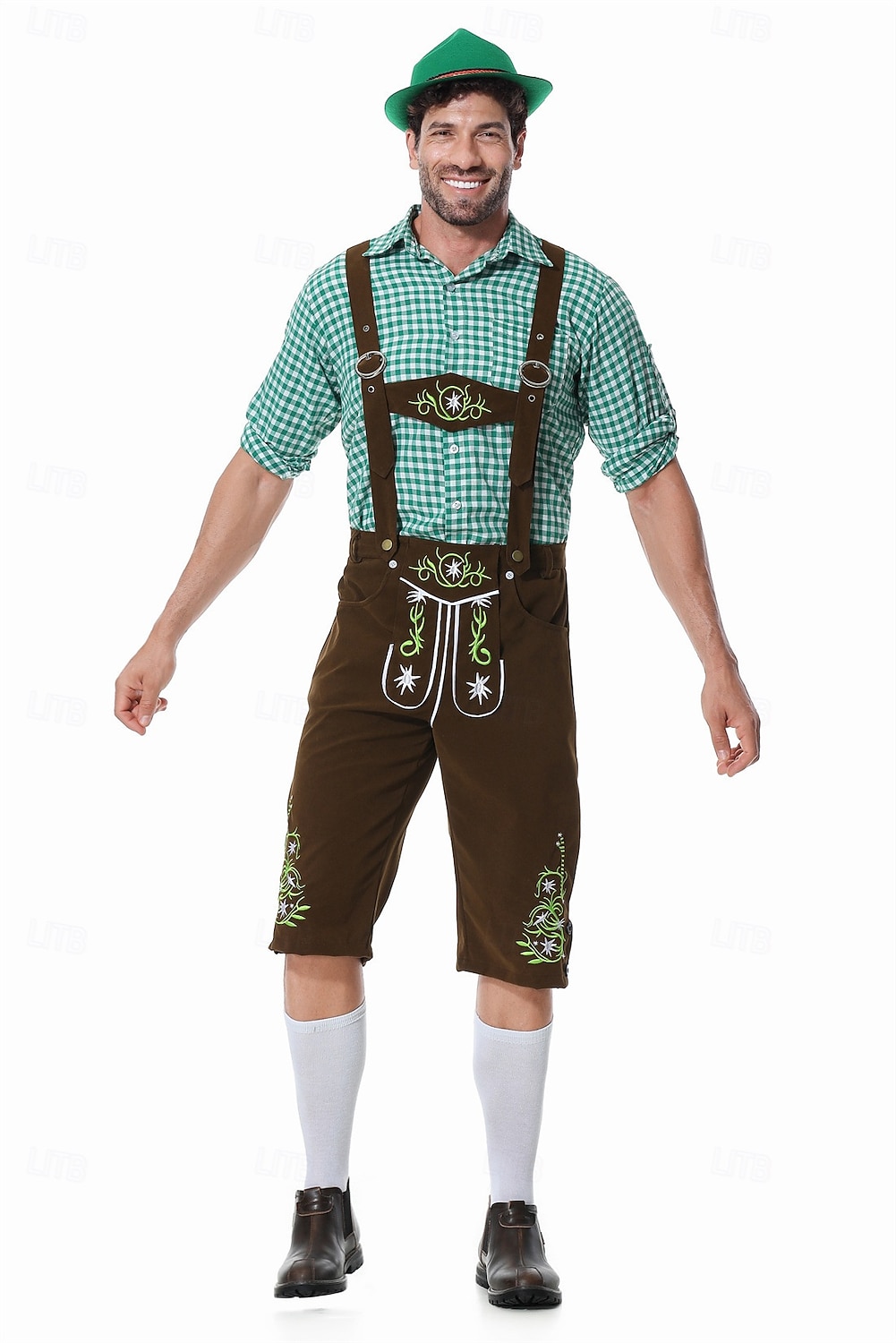 Oktoberfest Lederhosen Camisas Sombrero alpino bávaro Alemán alpino prados Hombre Fiesta Festival de Cerveza Paño de estilo tradicional 2026 - $61.99 –P17