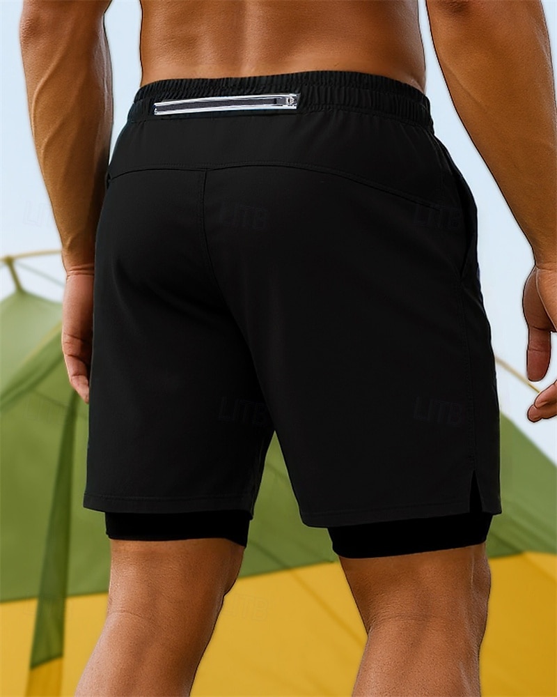 Hombre Pantalones Cortos Running Pantalones cortos al aire libre Cintura elástica Bermudas Deporte Casual Ligero Transpirable Tenis Correr Corriendo Ajuste regular Ropa de deporte Ropa de Deporte 2025 - $21.99 –P4