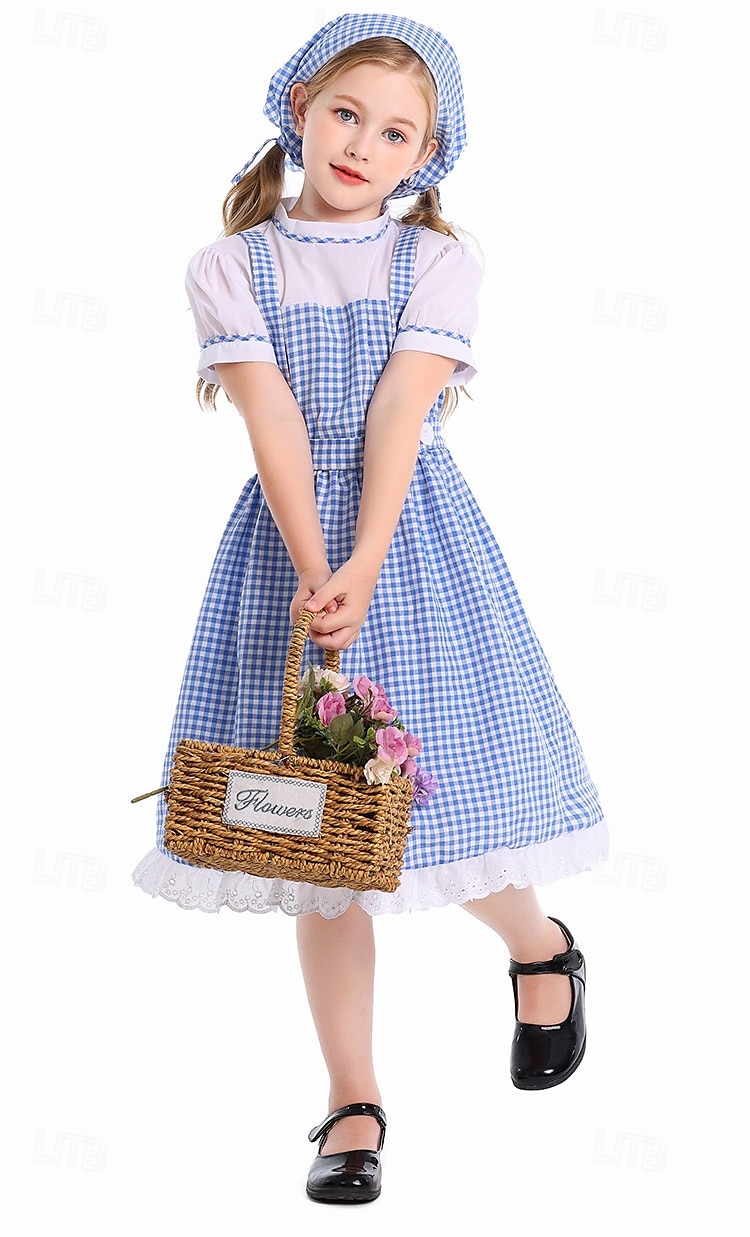 Čaroděj ze země Oz Pohádka Dorothy Šaty Úbory Kostým Postavy z pohádek tradiční Filmové kostýmy for Dívčí Dětské předvečer Všech svatých Karneval Světový den knihy Výkon Vzdělávací převlékán 2025 - $36.99 –P1