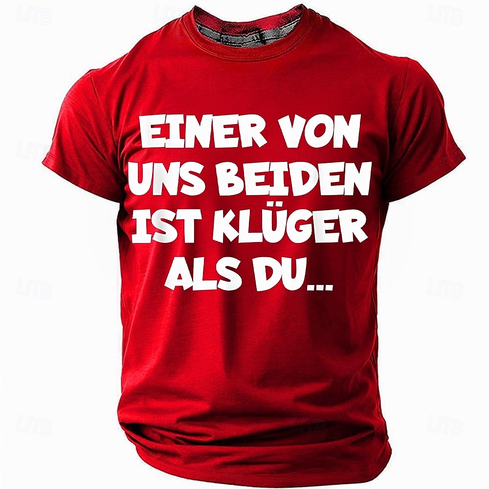2025年 オリーブグリーンのメンズ面白いグラフィックTシャツ："私たちの中で誰かがあなたより賢い" 皮肉な知性ユーモアTシャツ  コレクション – $19.99 –P1