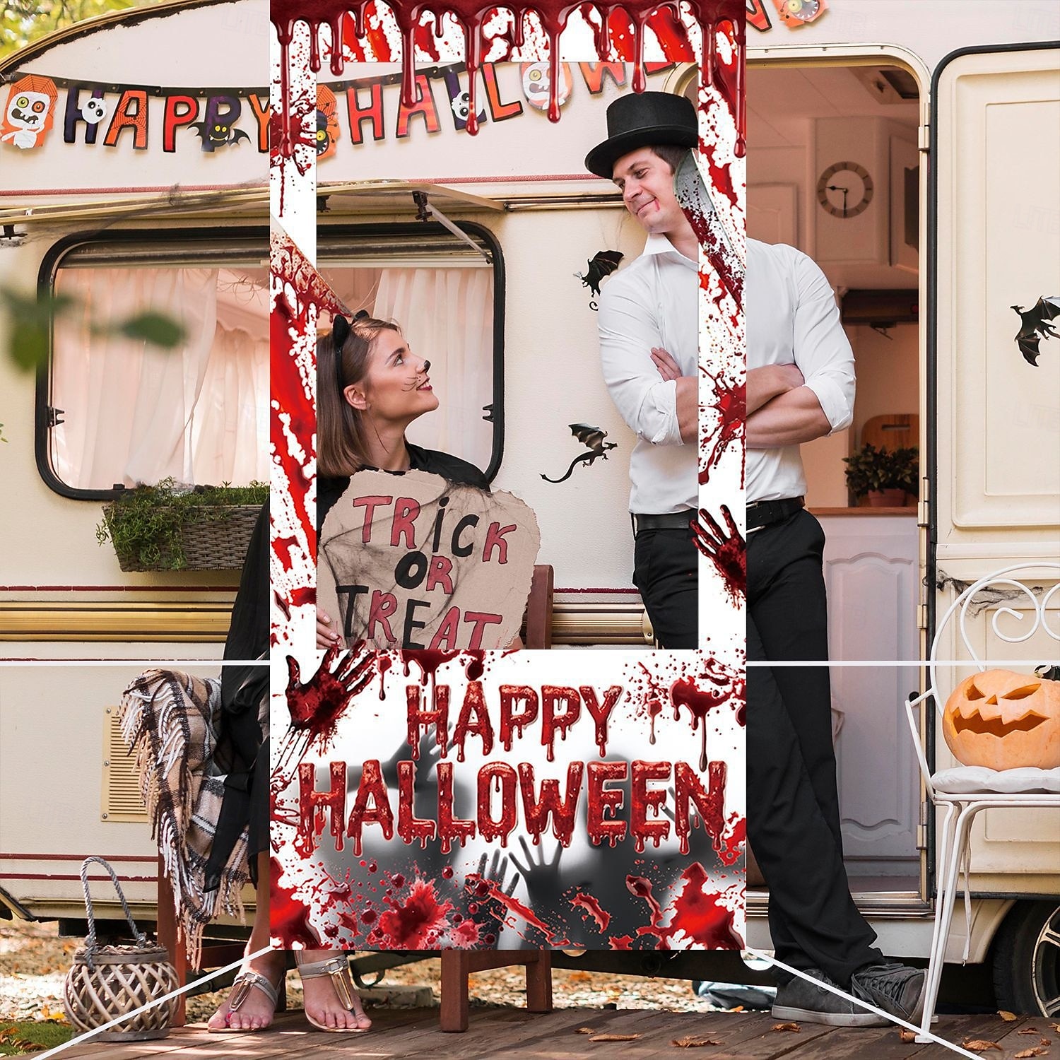 Halloween Photo Booth Props SuppliesSpooky and Fun Designs ncludes Ghosts, Pumpkins, Witches, Bats, and More Perfect for Parties, Events, and Celebrations 2025 - $9.49 –P4