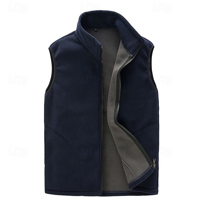 Herren Wanderweste Wanderfleeceweste Ärmellos Weste Außen Thermowarm Winter Reißverschluss Polyester Schwarz Armeegrün Rot Angeln Klettern Camping / Wandern / Höhlenforschung 2025 - $18.49 –P2