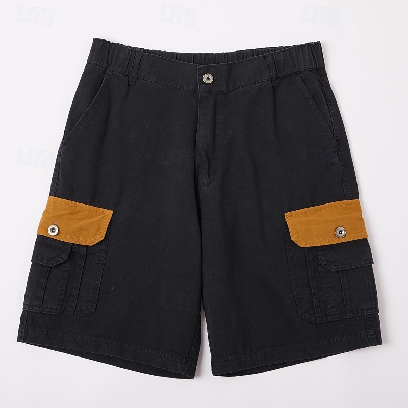Herren Cargo-Shorts Shorts Bermudashorts Freizeitshorts Wander-Shorts Mehrere Taschen Gerader Schnitt Farbblock Einfach Feuchtigkeitsableitend tragbar Knielang Outdoor Lässig Täglich Mode Streetwear 2025 - $29.99 –P6