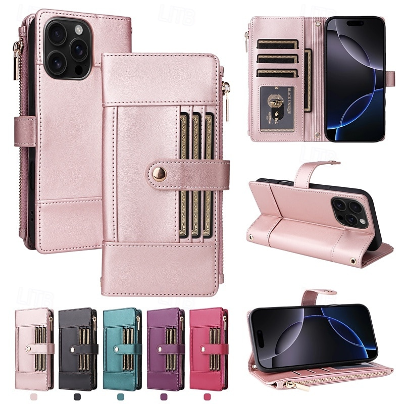 Telefoonhoesje voor Samsung Galaxy S24 S23 S22 S21 Ultra Plus A55 A35 A25 A15 5G A54 A34 A14 A73 A53 A33 A23 A13 A72 A52 A42 A32 A22 A12 A02 Portemonneehoesje met standaardhouder, rits, volledige 2025 - $24.99 –P2