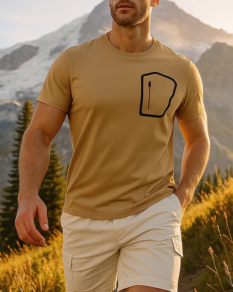 Per uomo Maglietta Camicia da escursionismo cima dell'escursionismo Manica Corta Girocollo Maglietta Top Esterno Traspirante Asciugatura Rapida Leggero Poliestere Blu Albicocca Grigio Tennis Golf del 2025 a $14.79 –P3