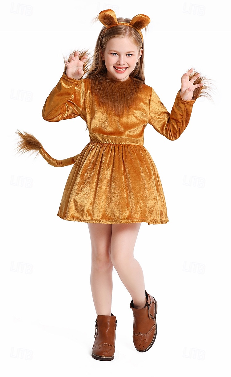 Carnival Costume 2026 Dress Costume Animal Lion Fairy Tail Cute Kid's Girls' Halloween Carnival Performance Educational Dress Up School Event Dress Up Dress Up 2026 - $38.99 –P1