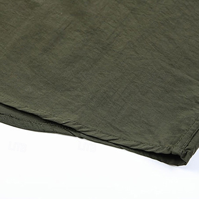 Miesten cargo-paita Kauluspaita vaellukseen Lyhythihainen Sänkyjen avaus Topit Ulko- Kevyt Hengittävä Kesä Kevät Puuvilla Tumman harmaa Musta Armeijan vihreä Tennis Golf Juoksu 2026 - $24.99 –P8