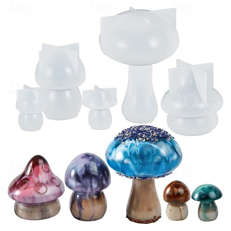 5Pcs Mushroom-Shaped Silicone Molds Set - Create Unique Home Decors with 5 Different Size Molds for Epoxy Resin Casting DIY Craft and Artistic Projects - Ideal for Crafting Jewelry Making 2025 - $43.99 –P7