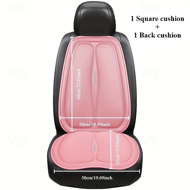 Universele vierkante autostoelkussen, rugleuningkussen, vierseizoenen autostoelkussen, comfortabel, stressverlichtend, zacht en ademend, universeel autostoelkussen, eenvoudig te installeren, cadeau 2025 - $25.99 –P7