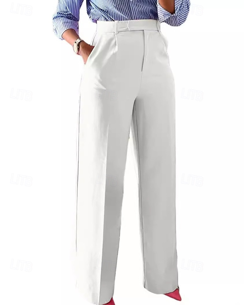 Per donna Pantaloni Eleganti Gamba larga Streetwear Casual Lunghezza intera Naturale Semplice Tasca Elastico in vita Comodo All'aperto Confortevole All'aperto Vacanza Abbigliamento casual alla moda del 2025 a $22.99 –P2