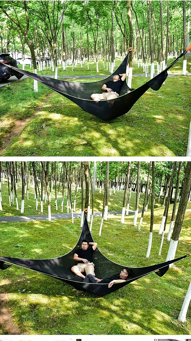 новый уличный многоместный гамак большой воздушный гамак для кемпинга на дереве сетчатые качели треугольный уличный гамак 2025 - $65.99 –P1