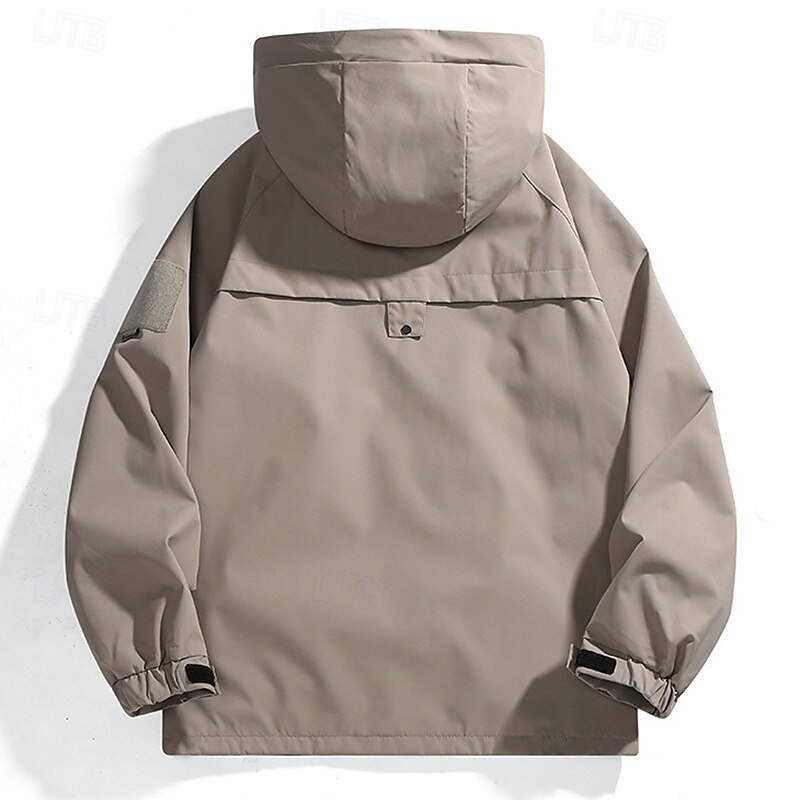 Herren Windjacke Wanderjacke Regenmantel Außen Wasserdicht Winddicht Wanderoutfits Wanderbekleidung Frühling Herbst Oberteil Camping / Wandern / Höhlenforschung Laufen Schwarz Purpur Grün 2025 - $21.99 –P9