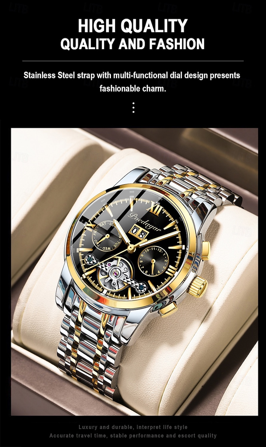 Бизнес Часы Мужские Автоматические Механические Турбийон Часы Роскошные Модные Спортивные Часы Из Нержавеющей Стали 2026 - $47.99 –P2