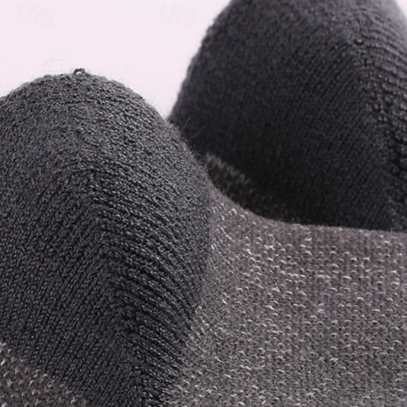 1 Par Hombre Mujer calcetines de lana merino Calcetines para correr Mantiene abrigado Transpirable Anti ampollas Grueso Al aire libre tripulación media Retazos Lana Merina Gris oscuro Negro Azul 2025 - $15.99 –P8