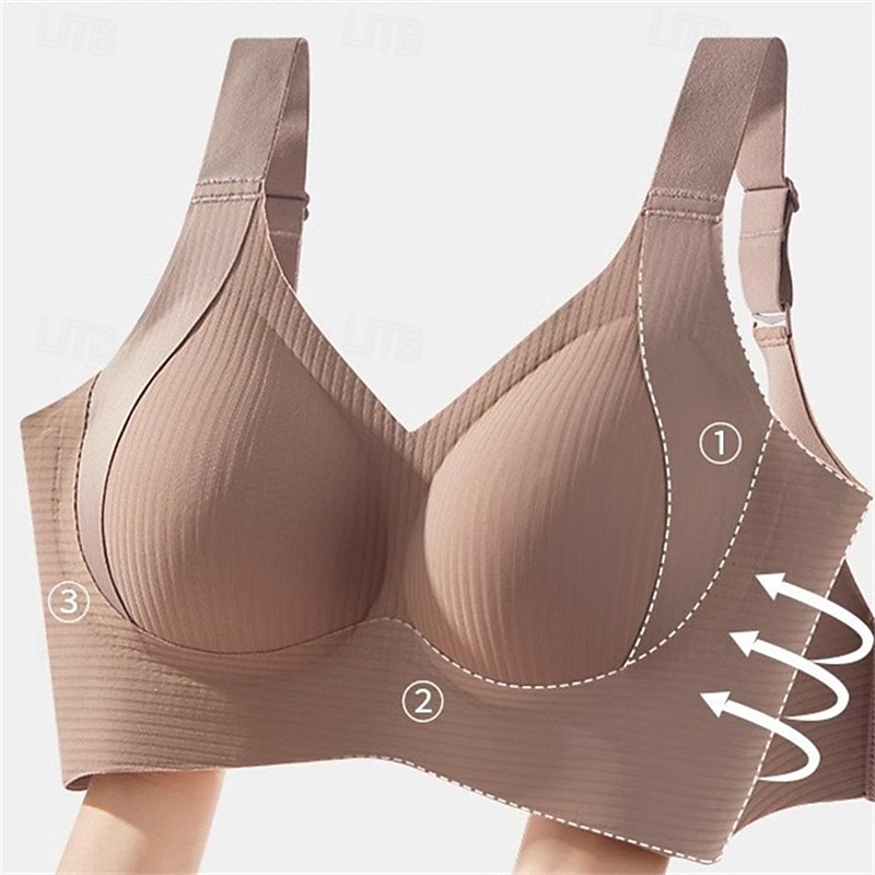 Dámské Jóga podprsenka Pilates podprsenka Sportovní podprsenky Podprsenka nahoře Push Up Beze švu Antivibrační Bezdrátový Plná / Jednobarevná Sport Sportovní oděvy Černá Bílá Tělocvična Zumba Běh 2025 - $8.99 –P4