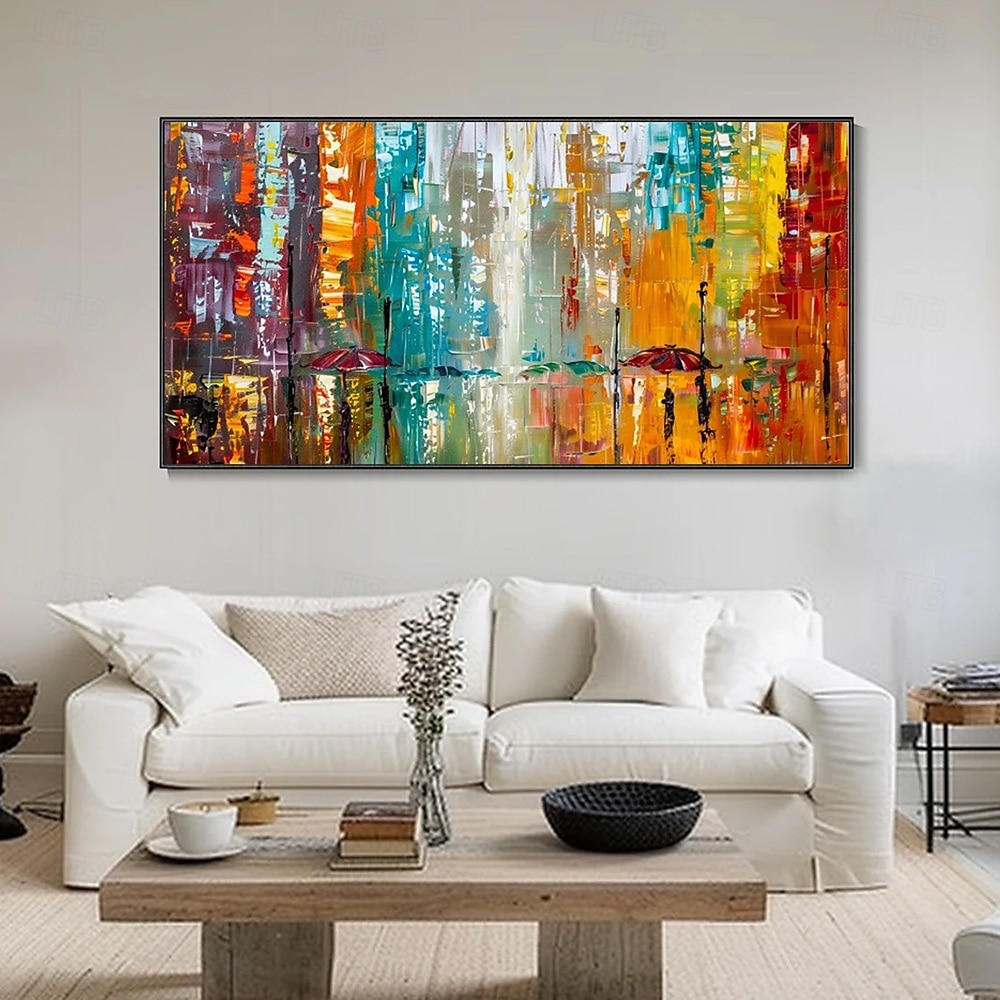 Mintura handgefertigte abstrakte Landschaftsölgemälde auf Leinwand, Wandkunst, Dekoration, modernes Bild für die Inneneinrichtung, gerolltes, rahmenloses, ungedehntes Gemälde 2025 - $92.99 –P1