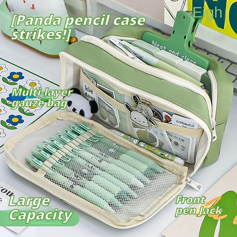 Large Capacity Storage Bag with 9-layer Pencil Case Transparent Compartment and Magnetic Button Flap for Easy Retrieval 2025 - $15.99 –P8