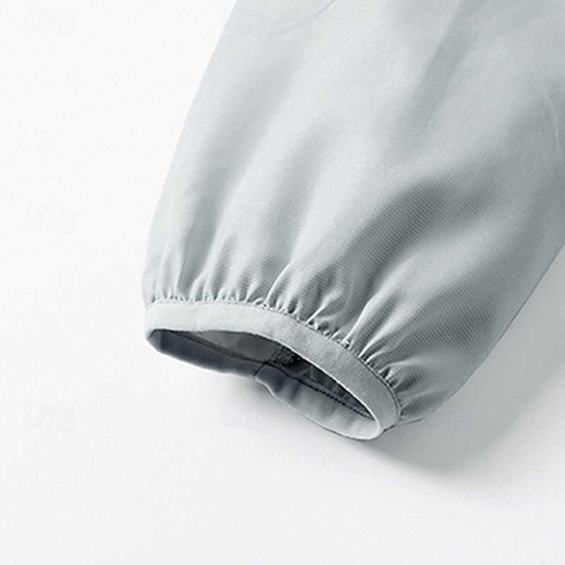 Unisex Running Jacket  Windbreaker Outdoor Jacket Pocket Full Zip Long Sleeve Outerwear Athletic Sun Protection Breathable Quick Dry Lightweight Tennis Golf Running Sportswear Activewear Color Block 2025 - $25.99 –P9