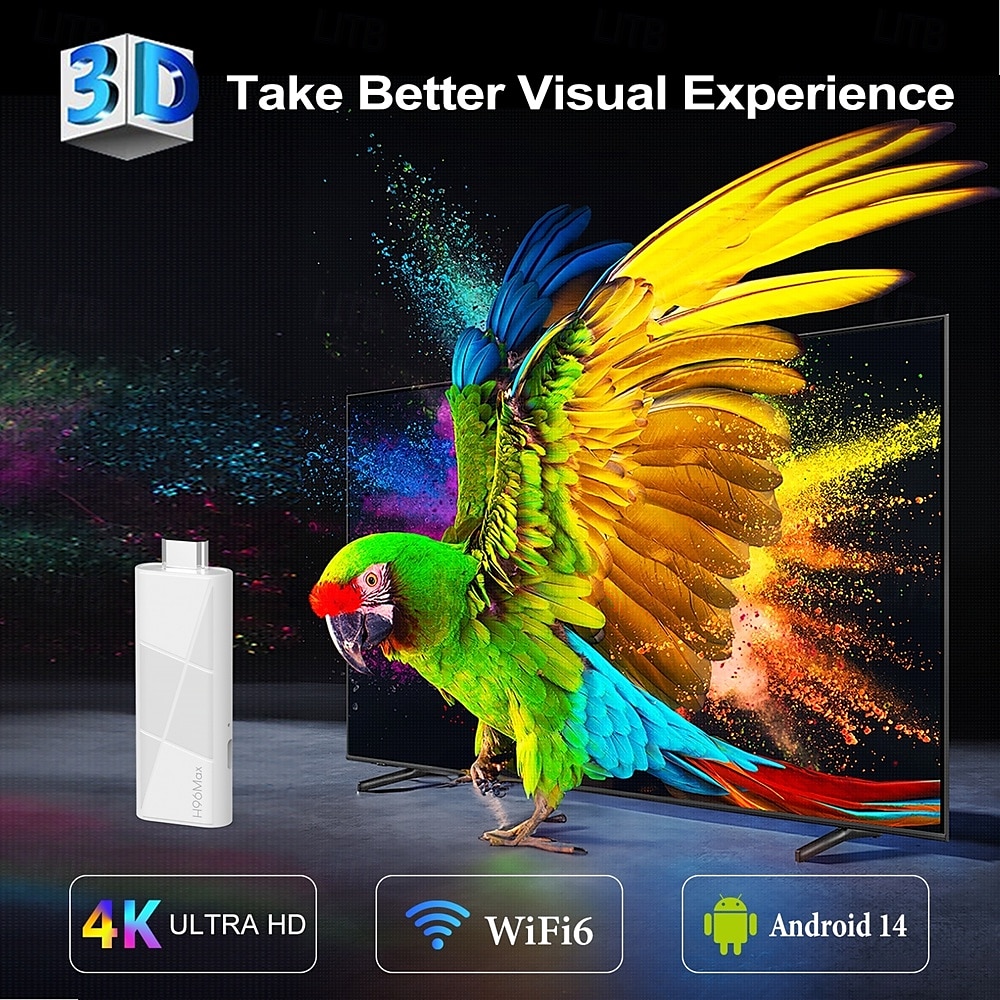 2025 новый h96 max rk3518 dongle mini tv stick android 14 smart tv box android14 2gb 16gb 8gb wifi6 bt 4k hd google voice media playerс голосовым гироскопом пульт дистанционного управления 2025 - $33.99 –P9