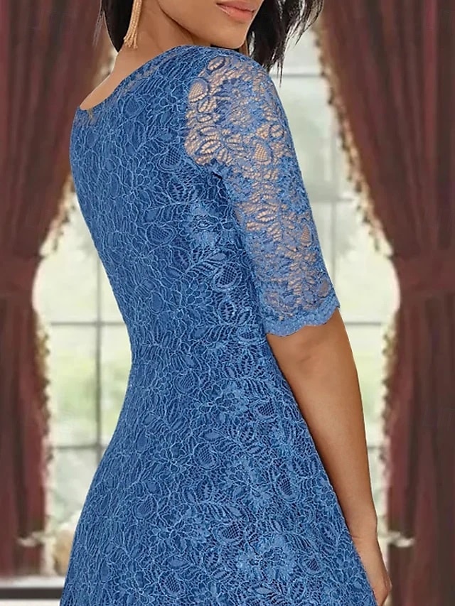Zweiteiliges A-Linie Mutter der Braut Kleid Elegantes Einfaches Lässiges Bootsausschnitt Knöchellang Chiffon Lange Ärmel mit Spitzenrüschen 2025 - $129.99 –P3