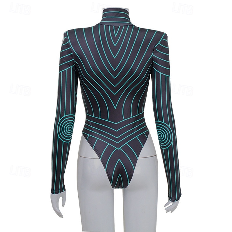 Anos 70 Delírio Groovy Fatos de Corpo Discoteca Drag Queen Psicodélico Mulheres Dia Das Bruxas Carnaval Festival de Música Parada do Orgulho Festa Temática Retro Adulto Macacão de 2025 por $23.99 –P2
