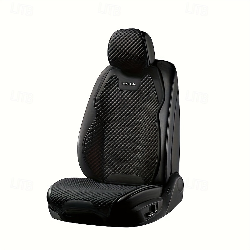 High-End Comfortable Car Seat Cover  Universal Type Compatible with Airbags Suitable for Sedans Trucks Vans SUVs All Season Universal Combination Set Black and Gray and White 2025 - $28.99 –P4