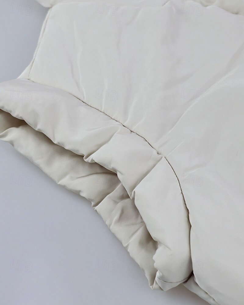 Femmes Chemisier Uni Moderne Occasionnel Sans manches Col roulé Hauts Réguliers Fête Sortir Fermeture éclair Noir Blanche Violet Marron Abricot Automne de 2025 ? $32.99 –P12