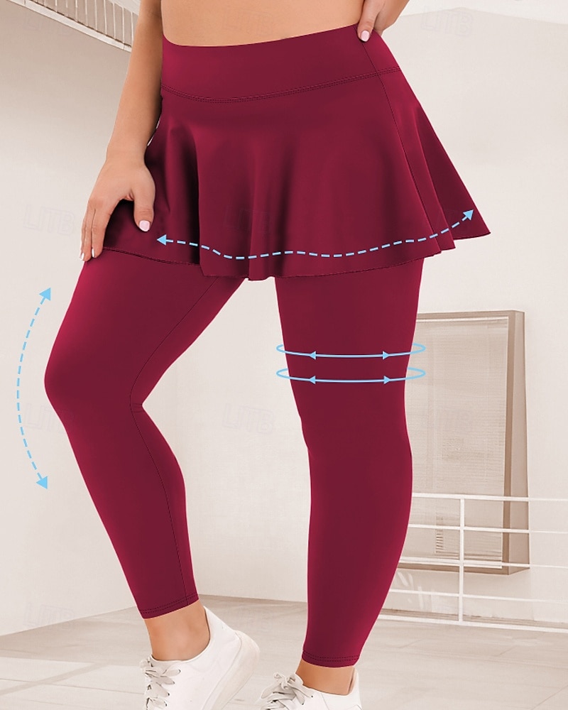 Mujer mallas de pilates pantalones deportivos Mallas Leggings de Yoga Bolsillo Ligero Pilates Gimnasio Corriendo Pantalones Color sólido Gris oscuro Negro Borgoña Talla Grande Deportes Ropa de Deporte 2025 - $22.99 –P9