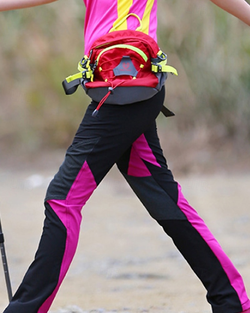 Women's Outdoor Pants Hiking Pants Trousers Patchwork Autumn / Fall Outdoor Regular Fit Waterproof Windproof Lightweight Bottoms Elastic Waist Purple Camping / Hiking / Caving Running S M L XL XXL 2026 - $34.99 –P5
