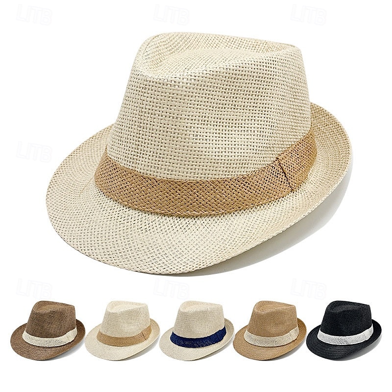 Britse jazzhoed, herenzonbescherming, zonnehoed, strandhoed, strohoed, casual hoed 2025 - $8.49 –P1