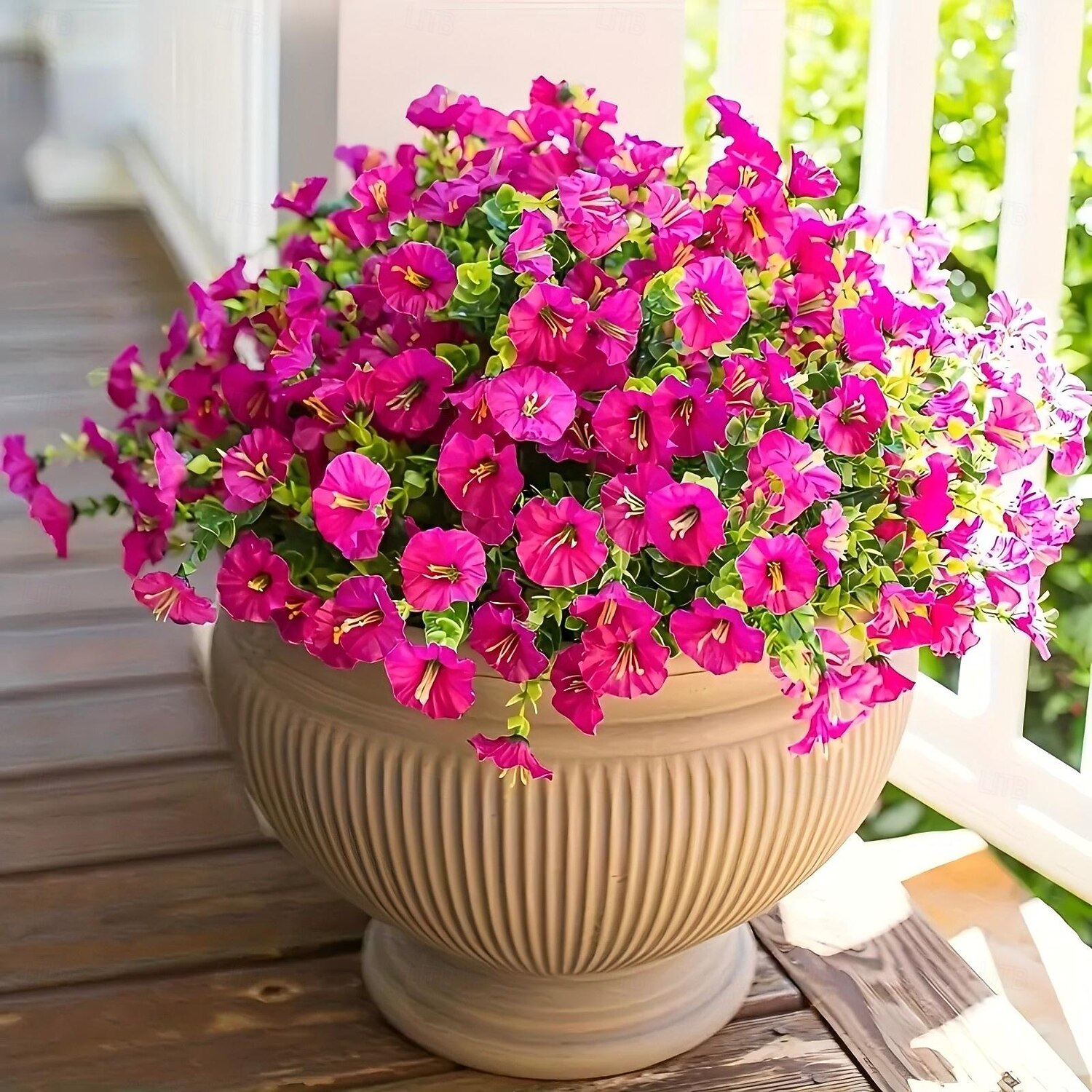 Pacote com 8 flores artificiais de ipomeia, flores de plástico duráveis e resistentes ao desbotamento para decoração de primavera, Páscoa, Dia dos Namorados, Dia das Mães, decoração de jardim de 2025 por $17.49 –P9