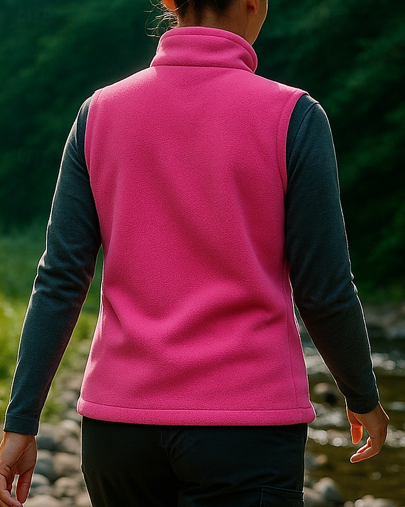 Damen Wanderweste Ärmellos Weste Außen Thermowarm Leicht Winter Reißverschluss Polyester Rot Himmelblau Purpur Jagd Angeln Klettern 2025 - $18.49 –P2