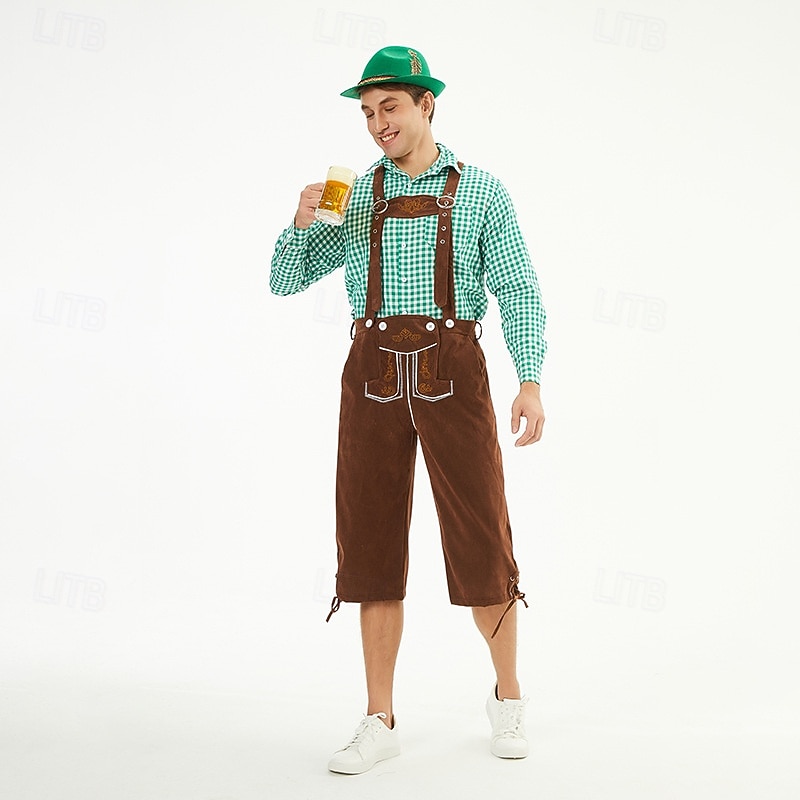 Oktoberfest Lederhosen Cappello alpino Bavarese Tedesco Alpino Prati Per uomo Feste Festa della birra Panno in stile tradizionale del 2026 a $38.99 –P10